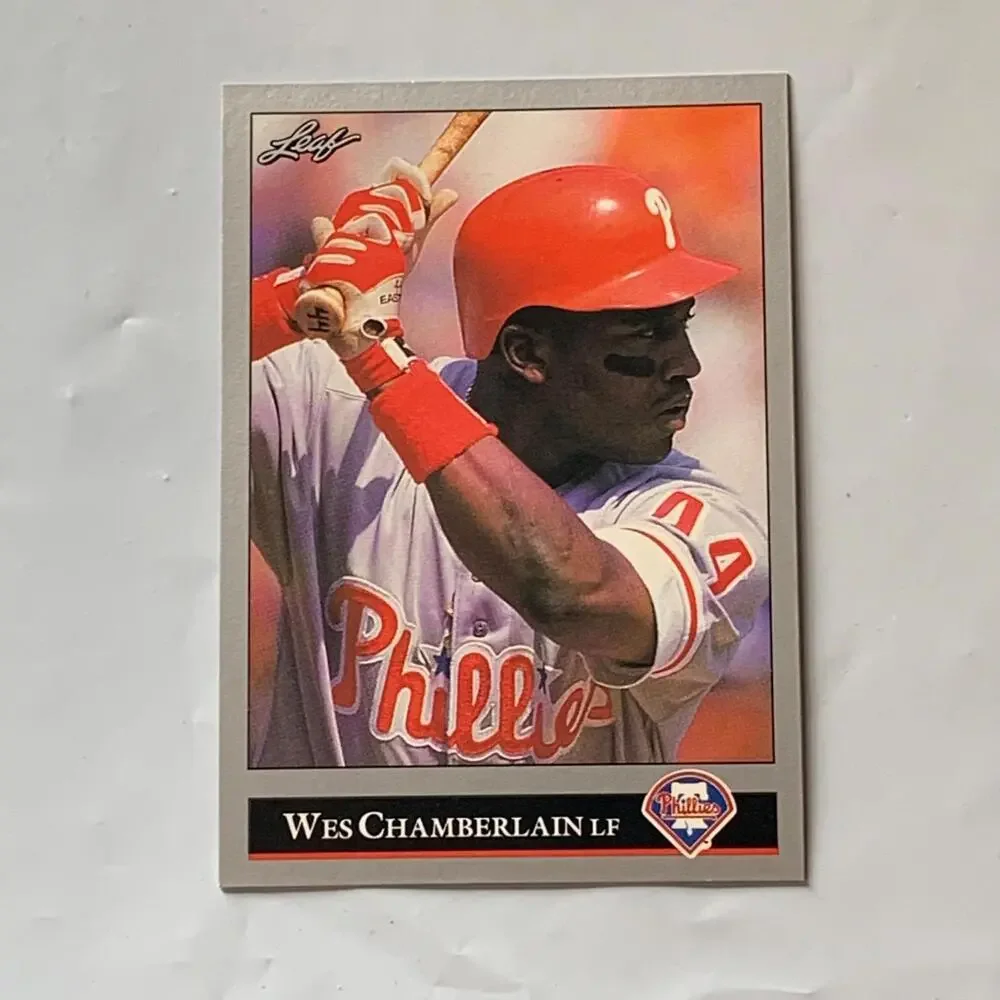 1992‎ Leaf Baseball #453 Wes Chamberlain Philadelphia Phillies MLB Card